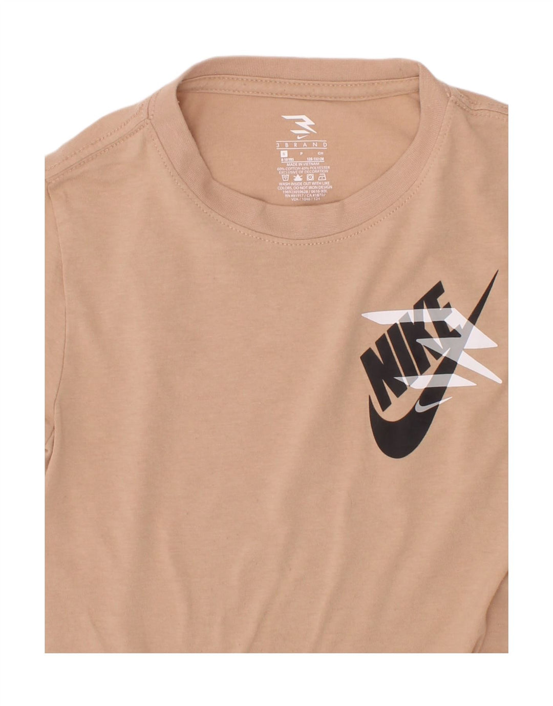Nike Boys Graphic T-Shirt Top 8-9 Years Small Beige