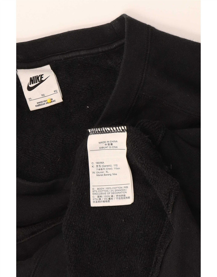 Nike Mens Graphic Sweatshirt Jumper XL Black Cotton