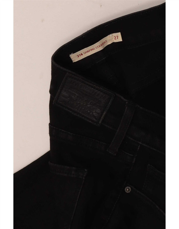 Levi's Womens 314 Shaping Straight Jeans W27 L30 Black