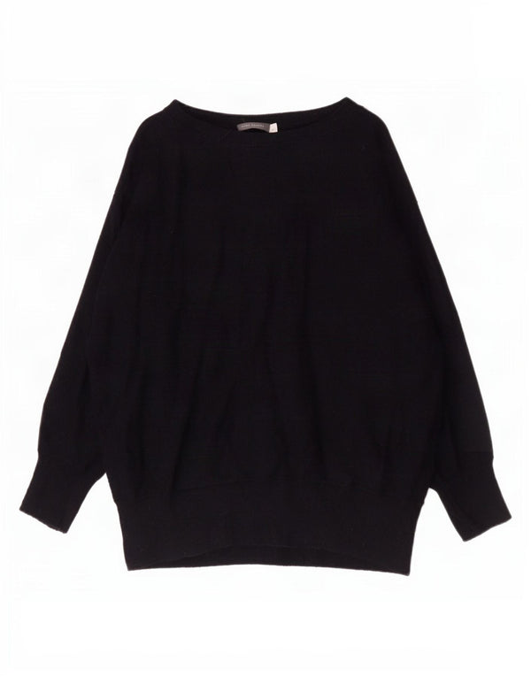 MINT VELVET Pull surdimensionné à col bateau pour femme UK 14 Noir moyen