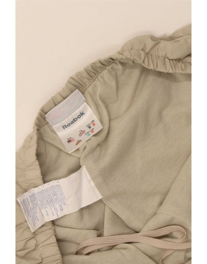 Reebok Womens Tracksuit Trousers UK 18 XL Beige Polyester