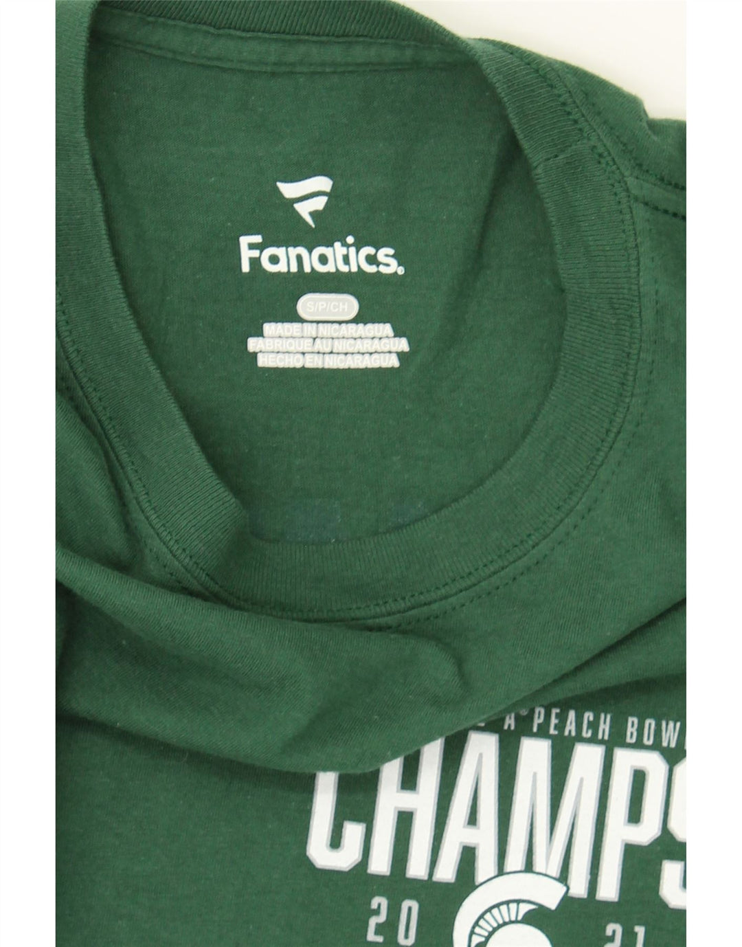 FANATICS Mens Graphic Top Long Sleeve Small Green Cotton Vintage Fanatics and Second-Hand Fanatics from Messina Hembry 