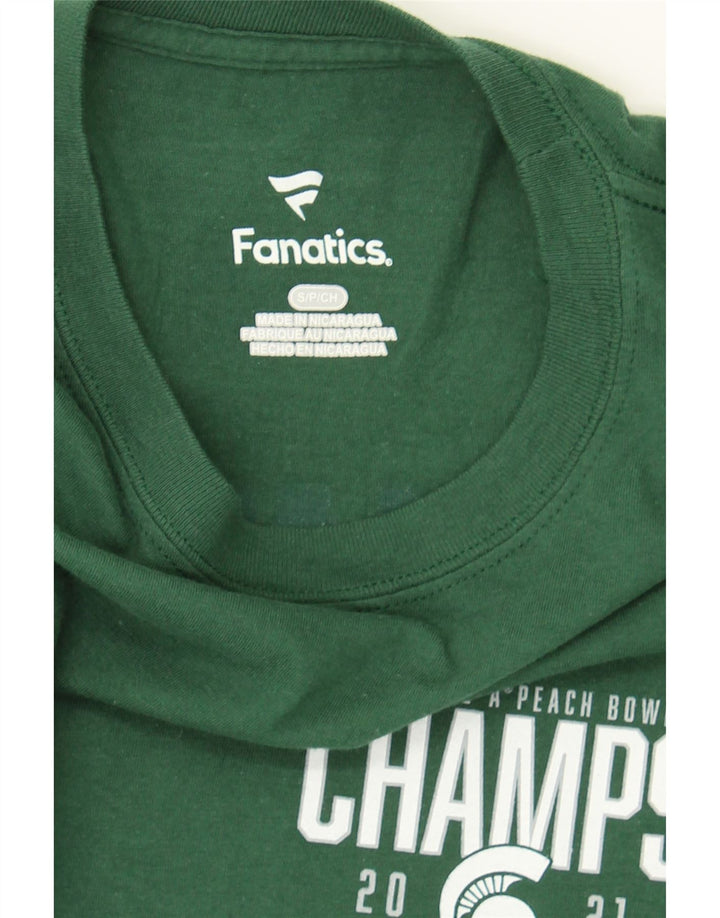 FANATICS Mens Graphic Top Long Sleeve Small Green Cotton Vintage Fanatics and Second-Hand Fanatics from Messina Hembry 