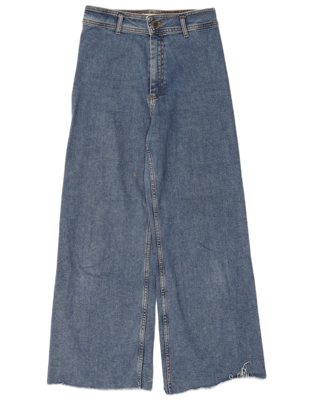 Zara Damen-Jeans mit weitem Bein, EU 40, mittelgroß, W30, L29, Blau