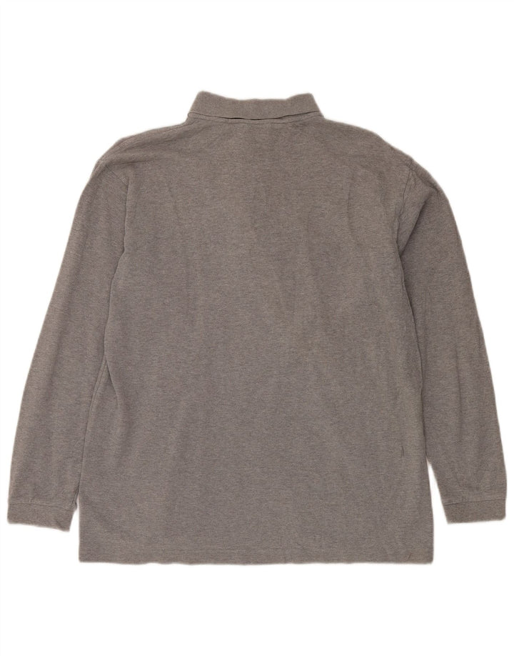 KAPPA Mens Long Sleeve Polo Shirt Large Grey