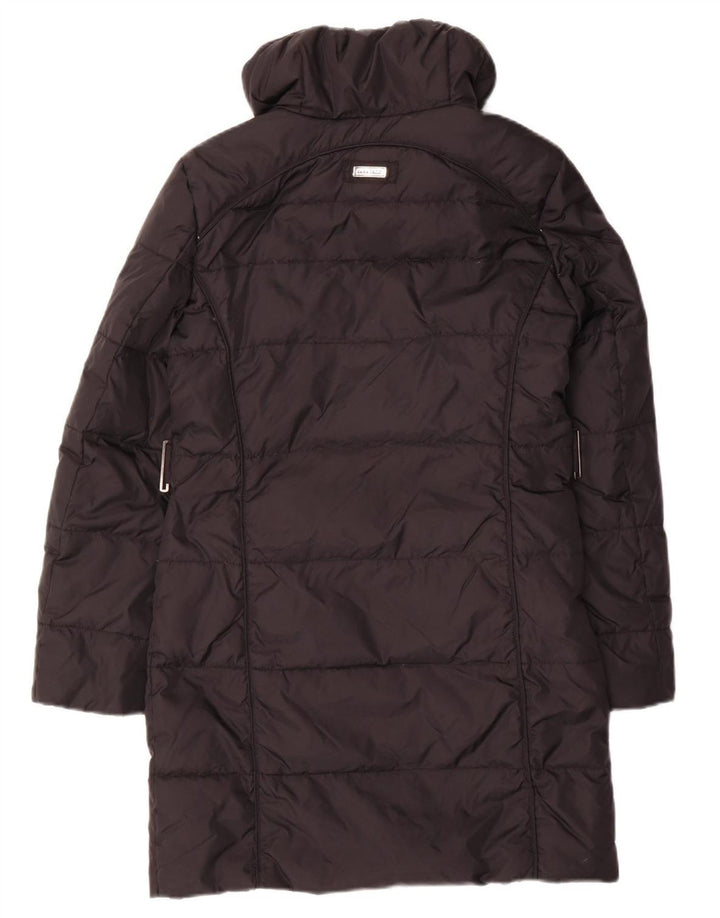 ZARA Womens Padded Coat UK 10 Small Black Nylon