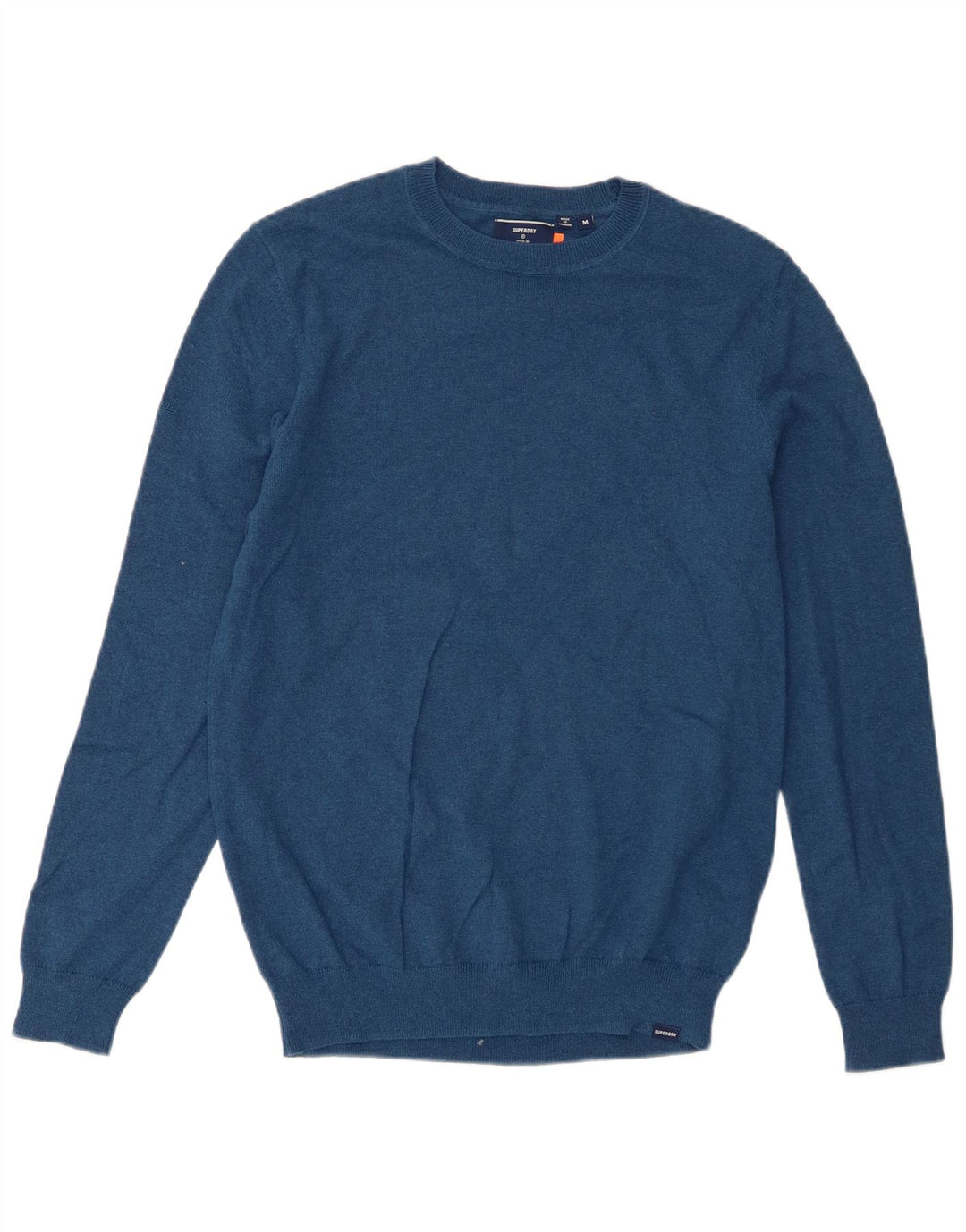Superdry Mens Crew Neck Jumper Sweater Medium Blue Cotton
