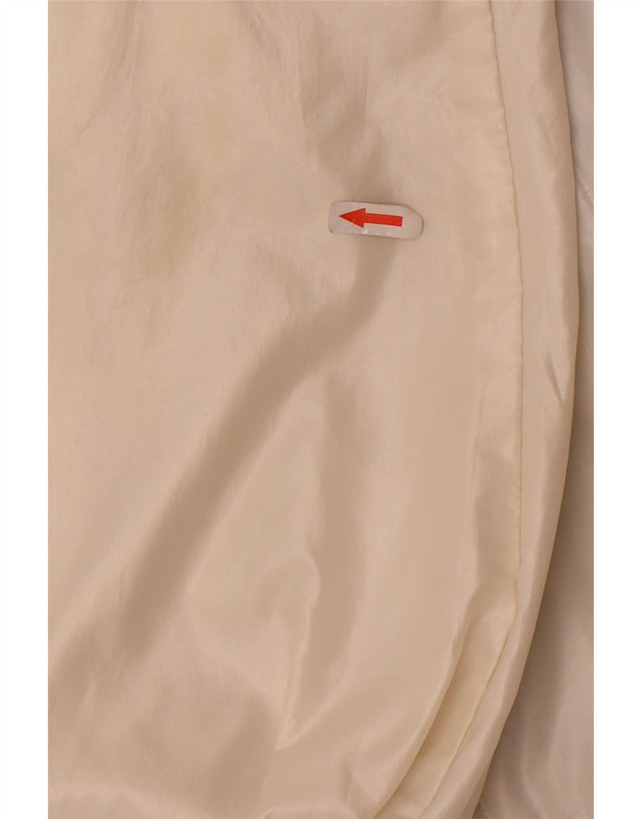 Impermeabile vintage da donna UK 14 medio bianco