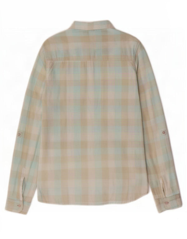 Weird Fish Womens Shirt UK 16 Large Multicoloured Check Cotton