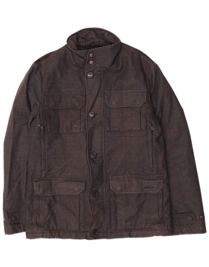 Geox Herre Respira Utility Jacket UK 38 Medium Grey Cotton