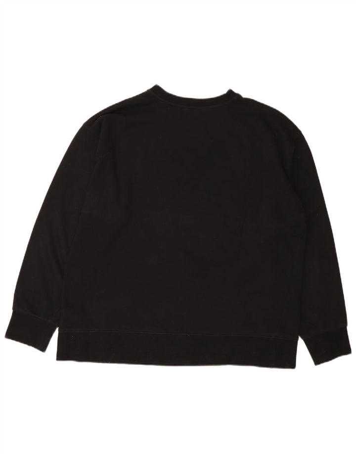 Dkny Herren Grafik-Sweatshirt-Pullover aus mittelschwarzer Baumwolle