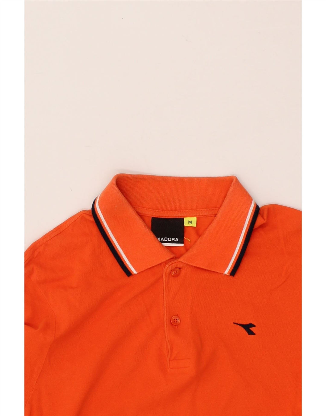 DIADORA Mens Polo Shirt Medium Orange Cotton Vintage Diadora and Second-Hand Diadora from Messina Hembry 