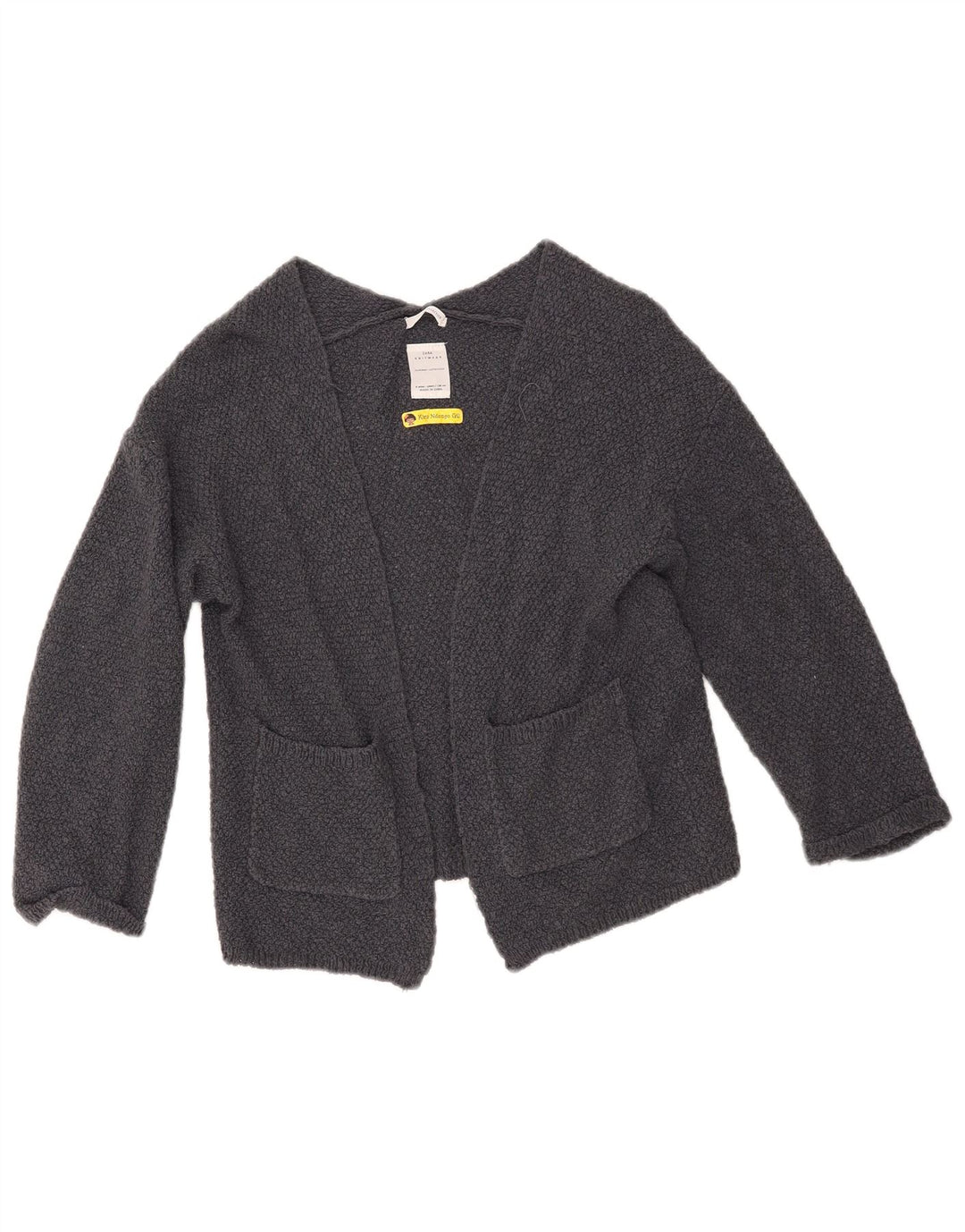 ZARA Girls Open Cardigan Sweater 7-8 Years Grey