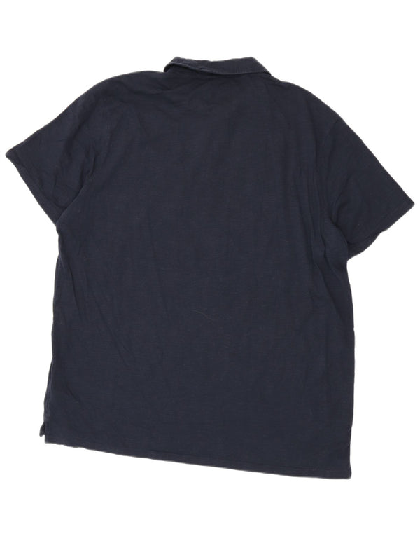 Mountain Warehouse Polo Homme 2XL Bleu Marine Moucheté Coton