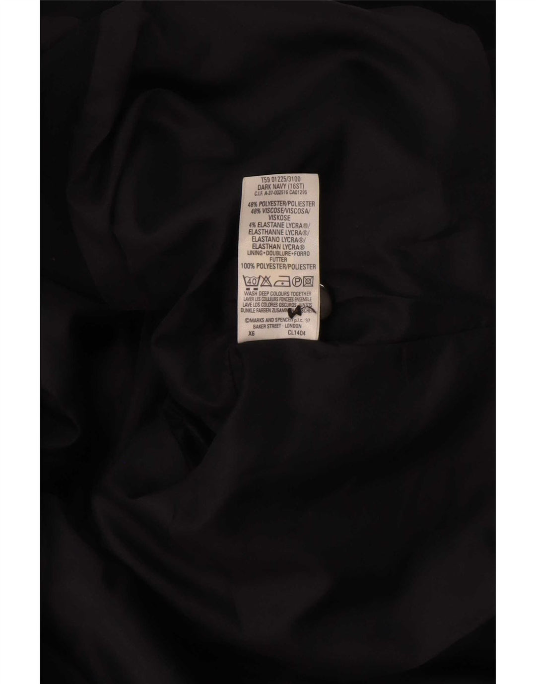 Marks & Spencer Veste blazer St. Michael 4 boutons pour femme UK 16 Large Noir