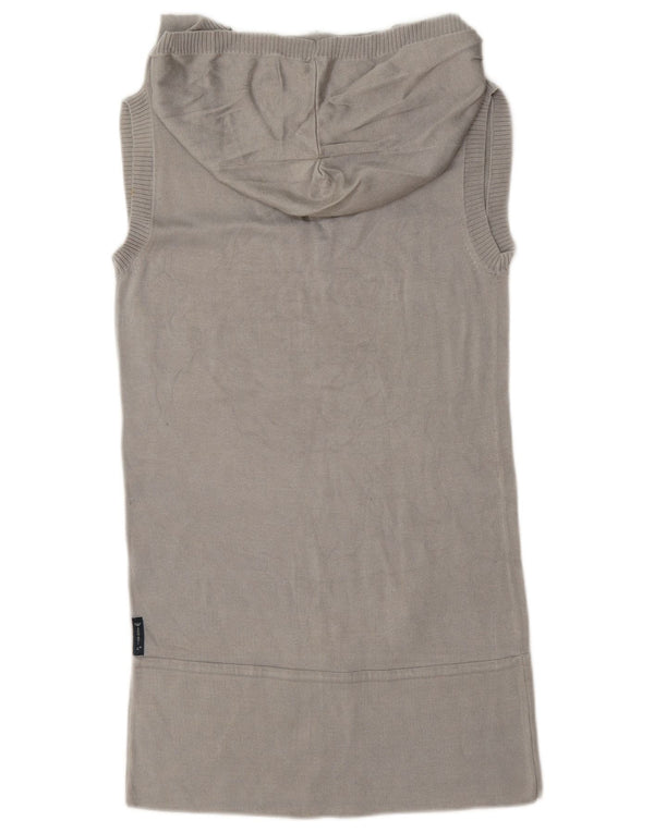 Armani Jeans Canotta da donna con cappuccio lungo con cappuccio UK 10 piccola in cotone grigio