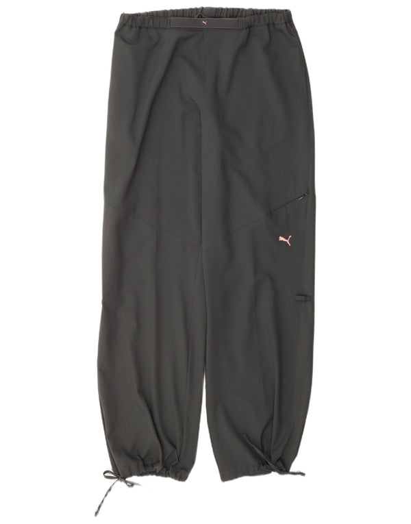 Pantaloni da tuta da donna Puma vestibilità ampia Joggers UK 14 Large Grigio Poliestere