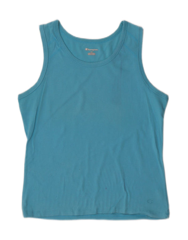 Champion Damevest Top UK 14 Large Blue Cotton