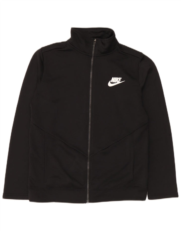 Nike Boys Tracksuit Top Jacket 13-14 Years XL Black Polyester