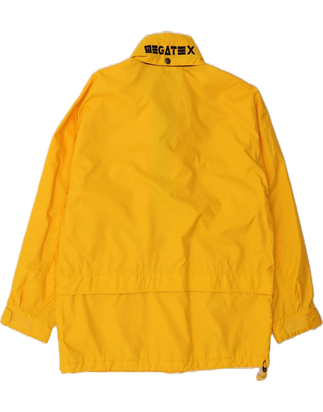 VINTAGE Mens Hooded Graphic Anorak Jacket UK 38 Medium Yellow Polyester Vintage Vintage and Second-Hand Vintage from Messina Hembry 