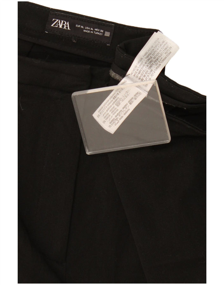 Zara Womens Bootcut Casual Trousers XL W32 L33 Black Polyester