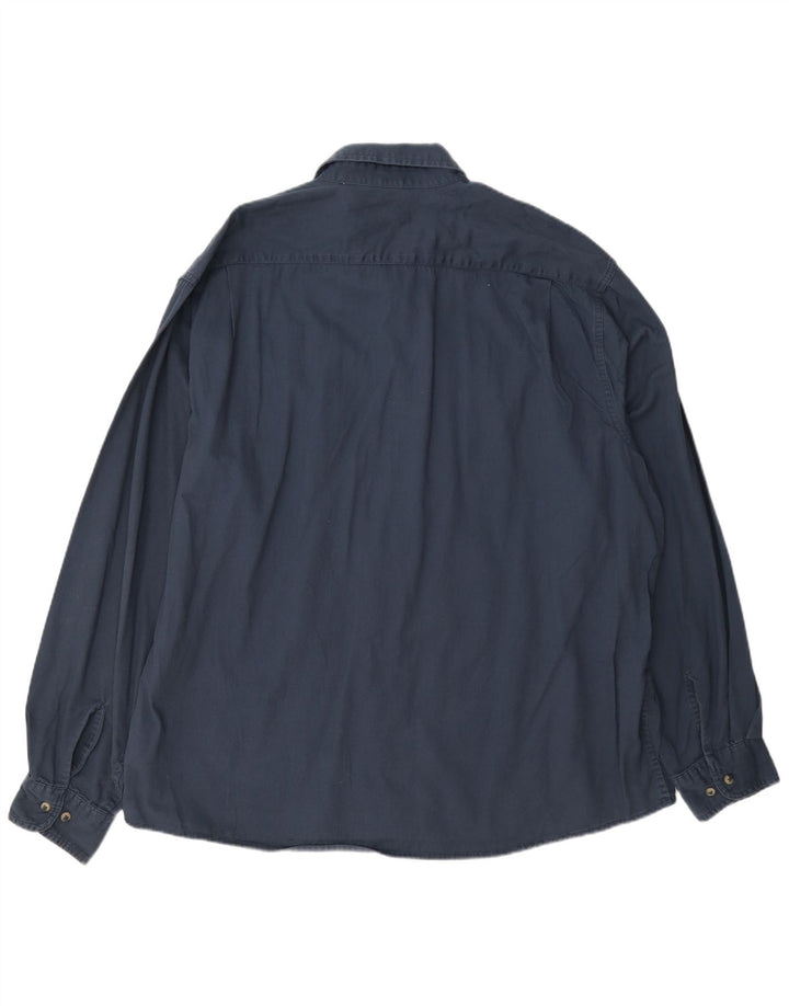 Wrangler Mens Shirt 2XL Navy Blue Cotton