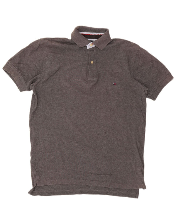 Tommy Hilfiger Mens Polo Shirt Small Grey Cotton