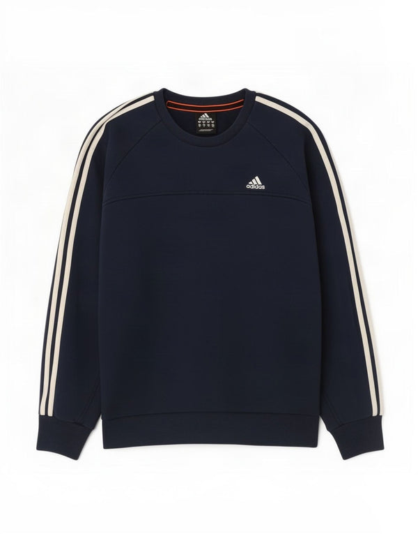 Adidas Mens Sweatshirt Jumper Medium Navy Blue Cotton