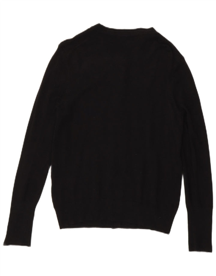 Zara Womens Cardigan Sweater UK 12 Medium Black Viscose