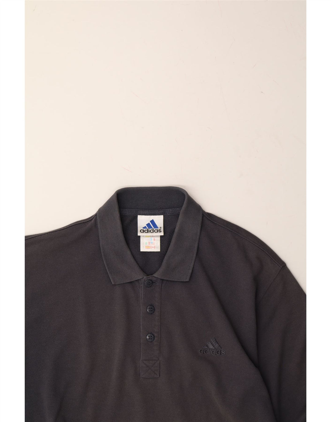 ADIDAS Mens Polo Shirt UK 40/42 Medium Black Vintage Adidas and Second-Hand Adidas from Messina Hembry 