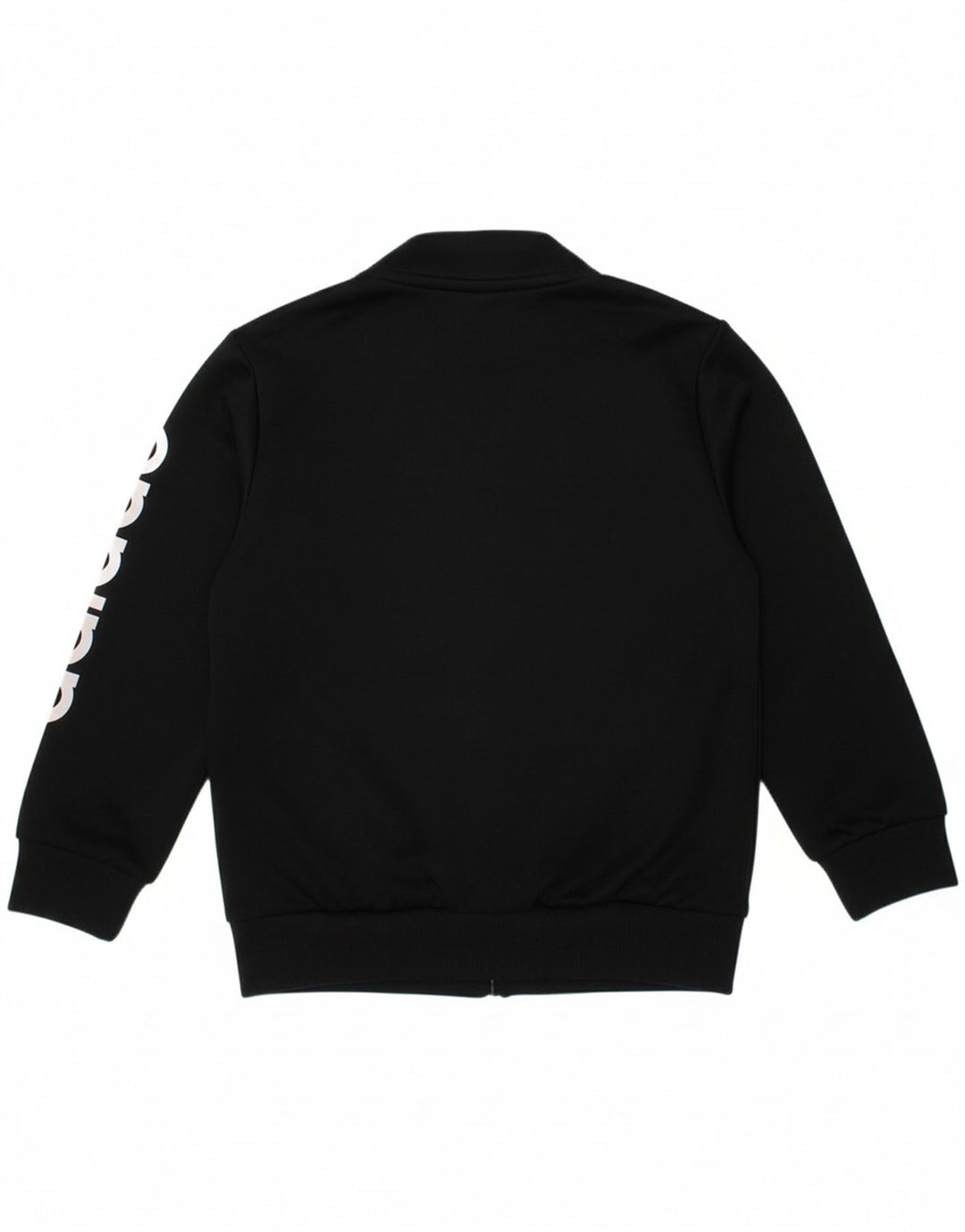 ADIDAS Boys Graphic Tracksuit Top Jacket 5-6 Years Black Polyester