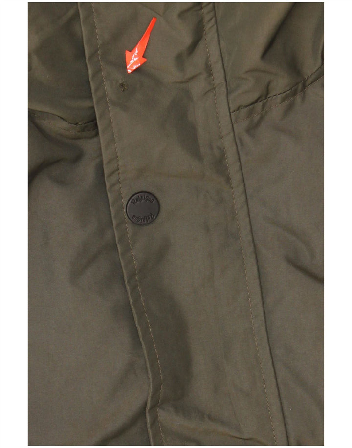 REFRIGUE Mens Hooded Windbreaker Coat UK 40 Large Khaki