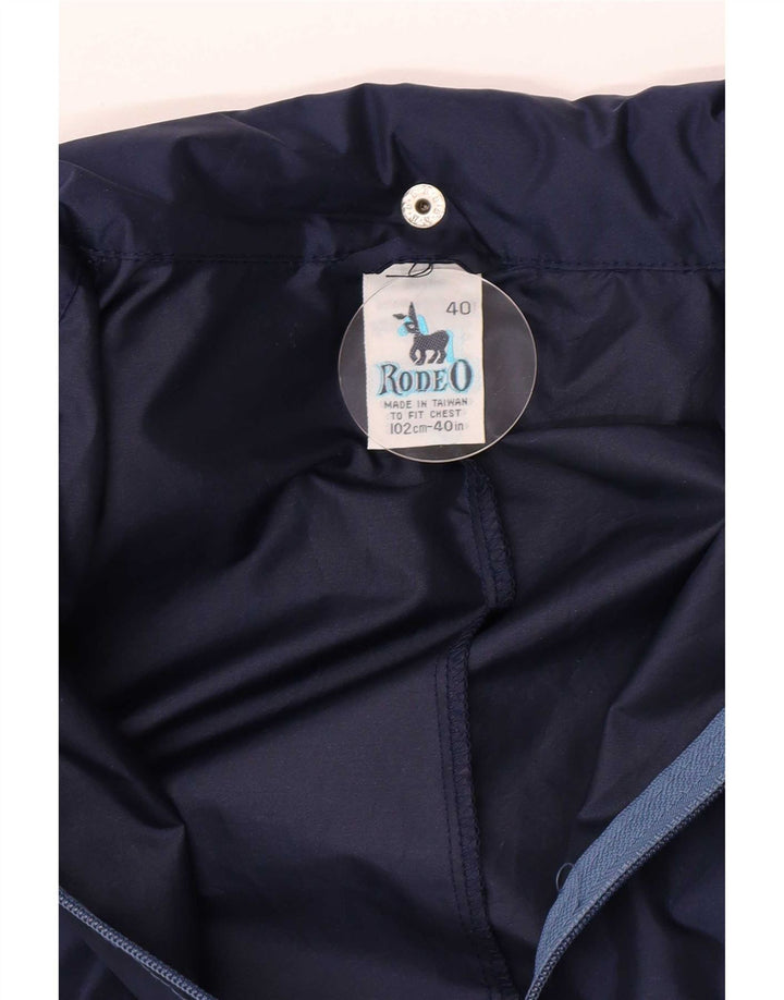 Rodeo Mens Workwear Hooded Jumpsuit Medium Blue Colourblock Nylon
