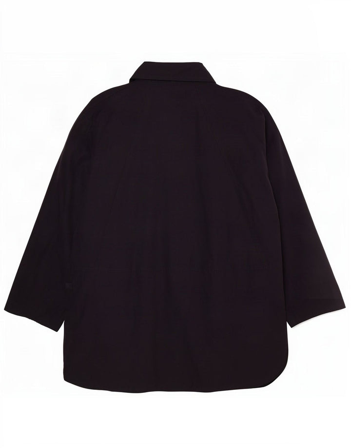 Vintage Womens Poncho Coat UK 14 Medium Navy Blue