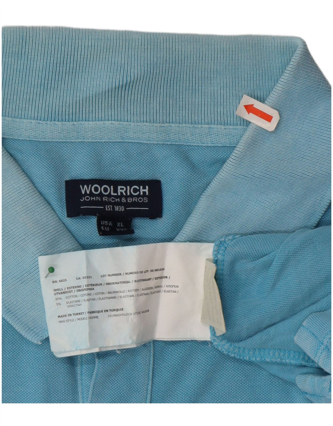 Woolrich Mens Polo Shirt 2XL Blue Cotton