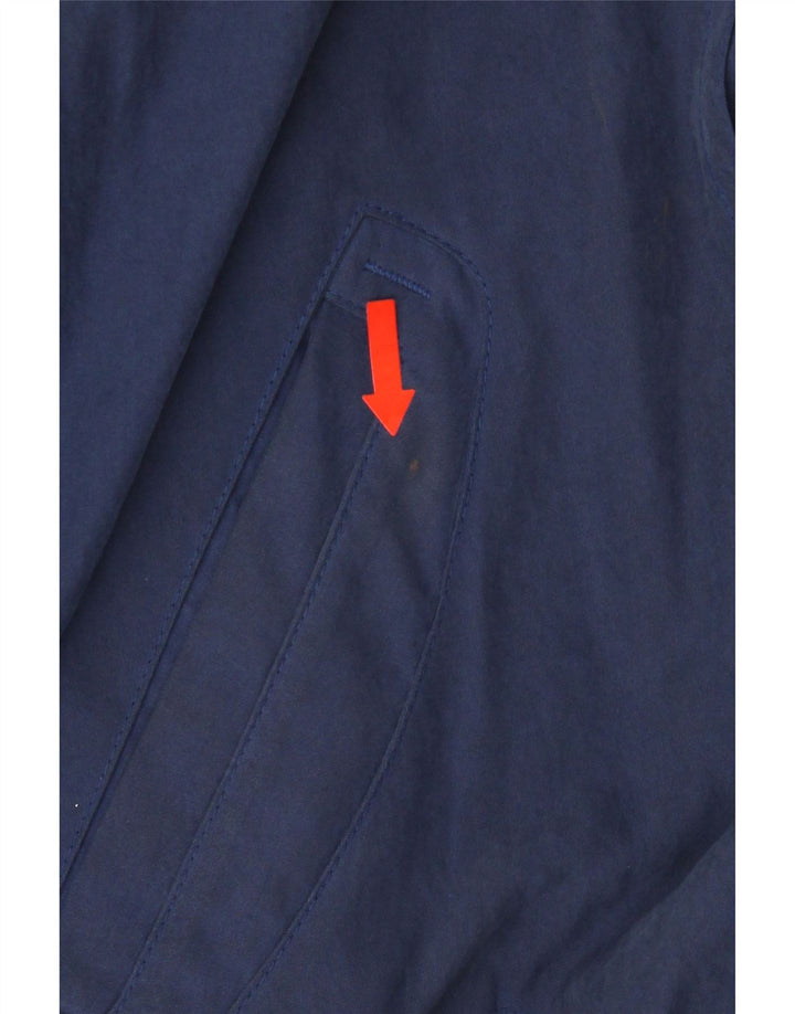 VINTAGE Mens Bomber Jacket UK 36 Small Blue Polyester Vintage Vintage and Second-Hand Vintage from Messina Hembry 