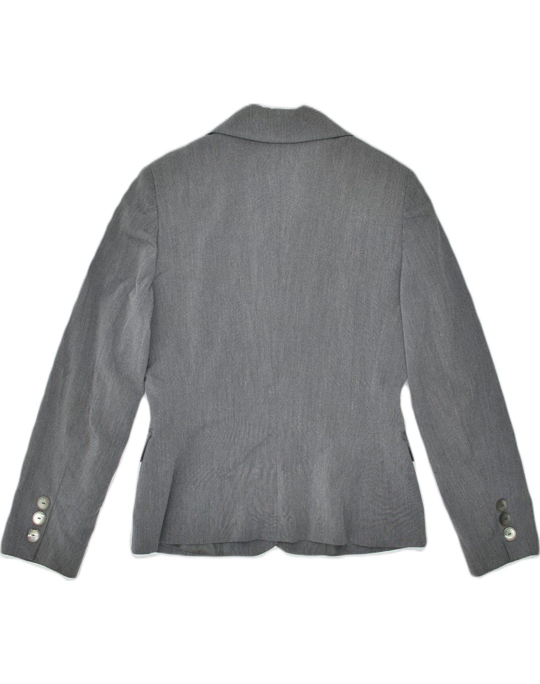 VINTAGE Womens 3 Button Blazer Jacket IT 46 Large Grey Polyester | Vintage | Thrift | Second-Hand | Used Clothing | Messina Hembry 
