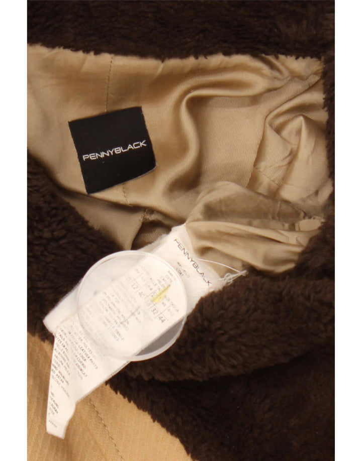 Cappotto da donna Penny Black UK 12 Lana color block beige medio