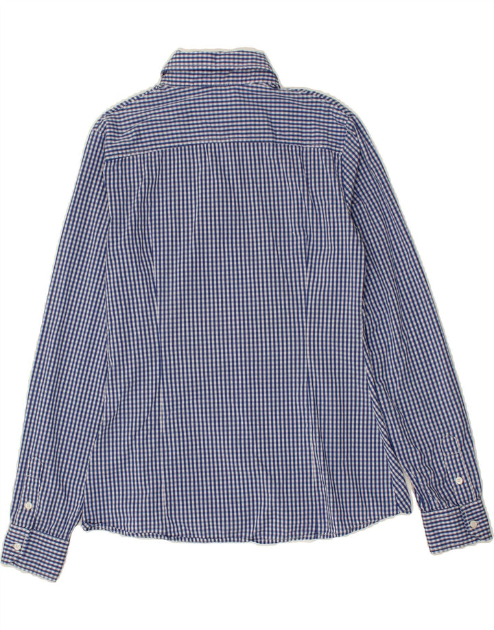 BEST COMPANY Womens Shirt UK 12 Medium Blue Gingham Cotton Vintage Best Company and Second-Hand Best Company from Messina Hembry 