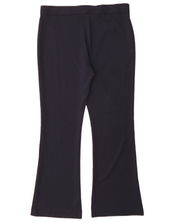 Marks & Spencer Damen Schlaghose UK 14 Large W34 L31 Marineblaue Viskose