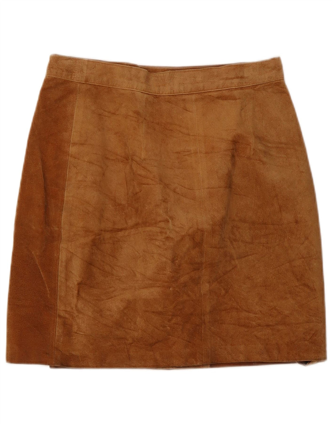 Vintage Womens Suede Wrap Skirt IT 44 Medium W28 Brown Leather