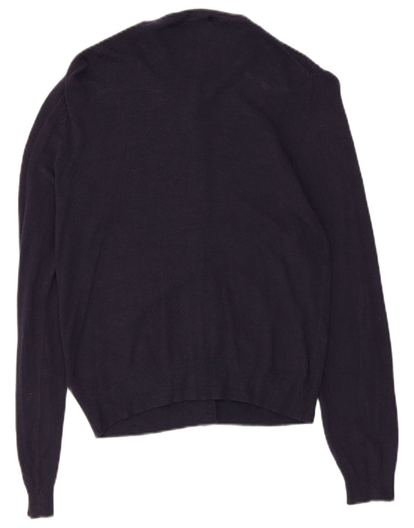 Marks & Spencer Womens Cardigan Sweater UK 8 Small  Navy Blue Viscose