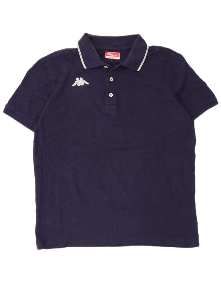 Kappa Herre Polo Shirt Large Navy Blue