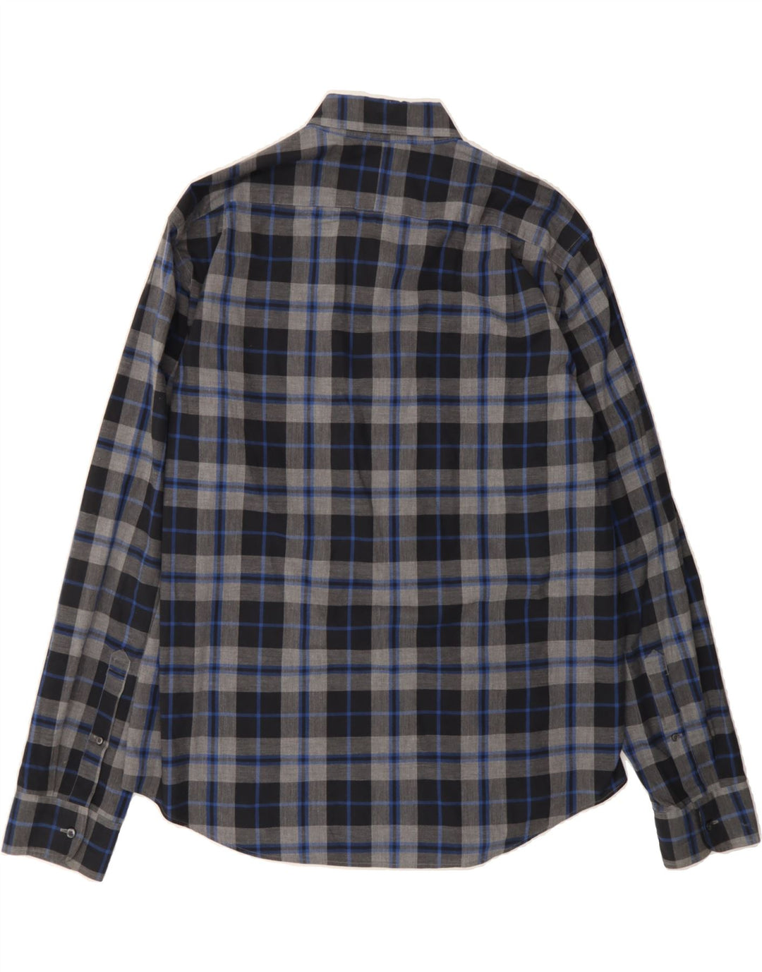 J. CREW Mens Shirt Large Navy Blue Check Vintage J. Crew and Second-Hand J. Crew from Messina Hembry 