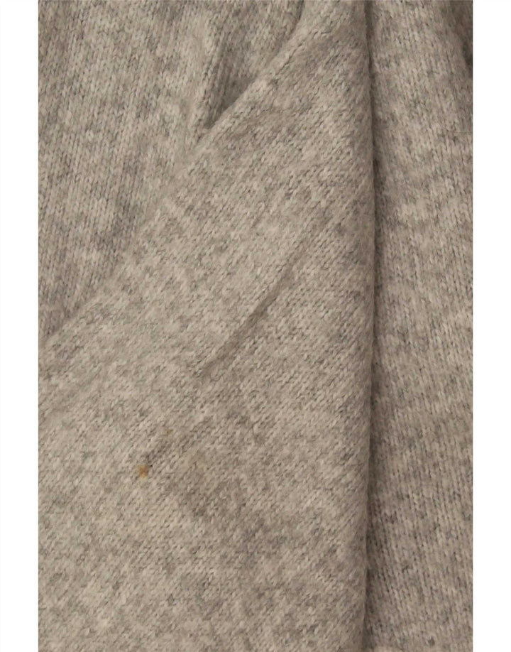Maglione Zara da uomo con scollo a V piccolo in acrilico grigio