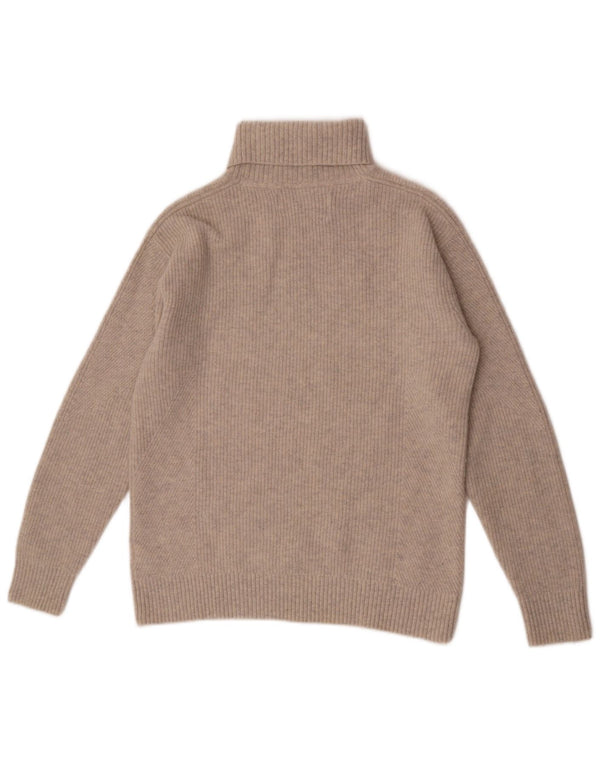 Calvin Klein Jeans Mens Roll Neck Jumper Sweater Medium Beige Wool