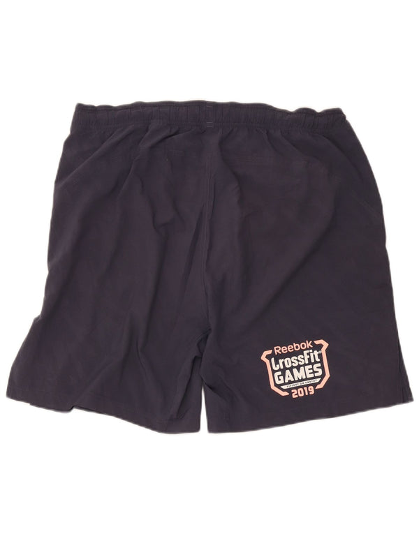 Reebok Mens Speedwick Graphic Sport Shorts Medium Grey Camouflage Polyester