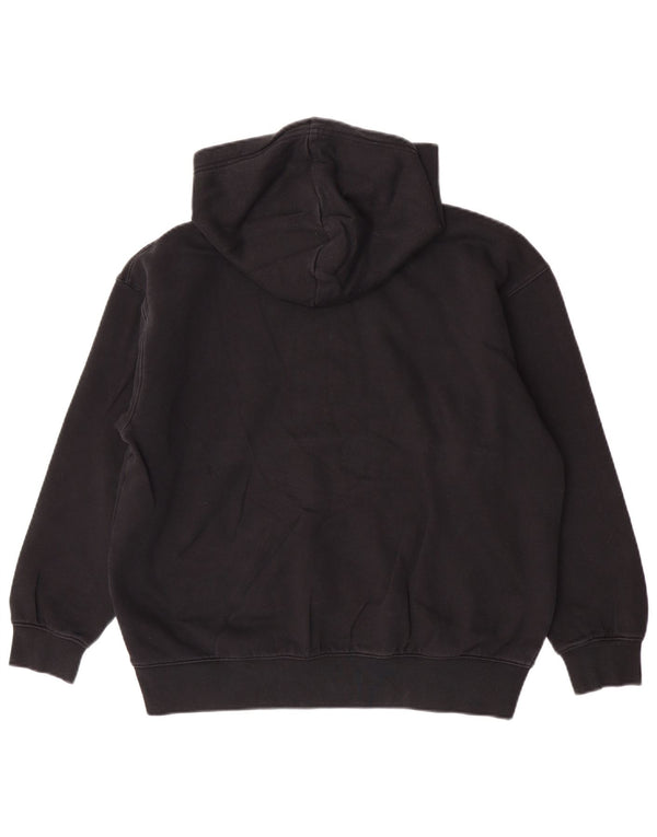 Nike Womens Oversized Hoodie Jumper UK 10 Small Black Cotton