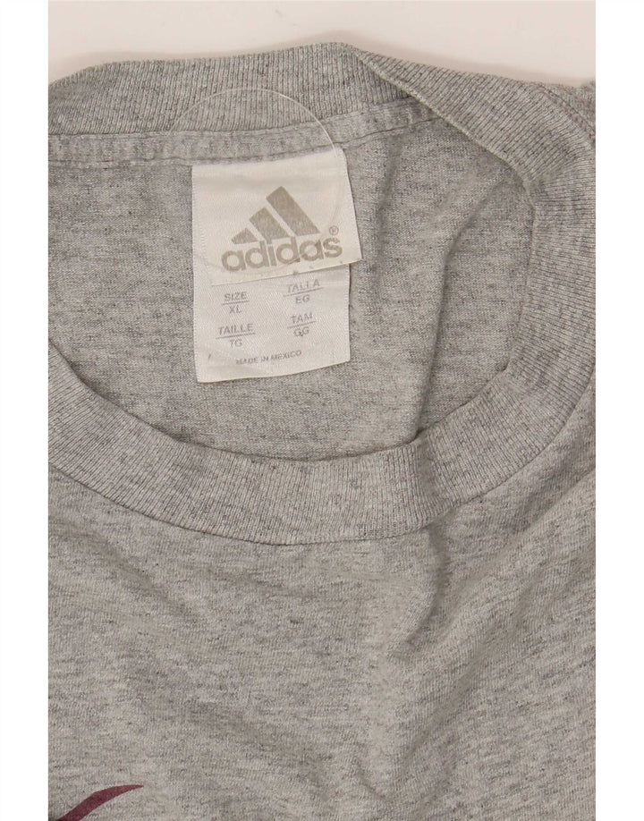 Adidas Mens Graphic Top Long Sleeve XL Grey Cotton