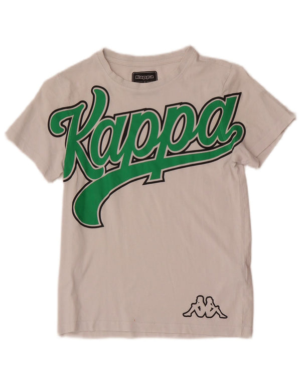 Kappa Boys Graphic T-Shirt Top 9-10 Years White Cotton